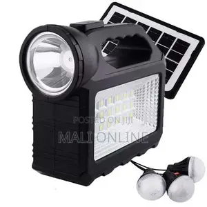 Portable Solar Lighting System 3 Led Bulbs Usb Phone Charging Gd-101