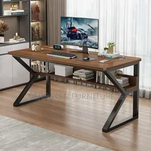 Metallic Desk With Under Shelve – Organized Durable