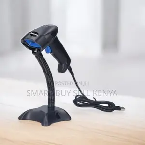 Handheld Usb Laser Barcode Scanner With Stand Lightweight Fast Scan