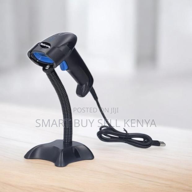 Handheld Usb Laser Barcode Scanner With Stand Lightweight Fast Scan