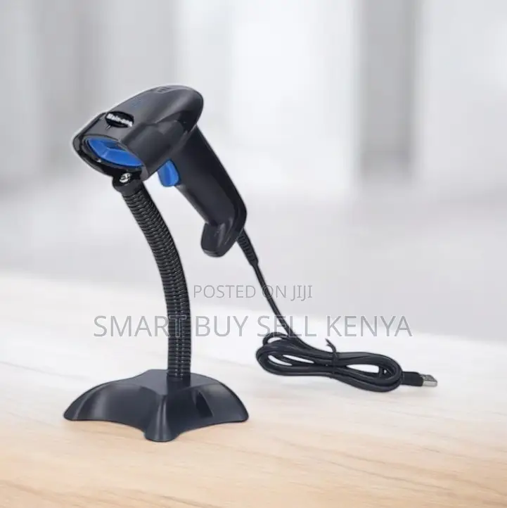 Handheld Usb Laser Barcode Scanner With Stand Lightweight Fast Scan