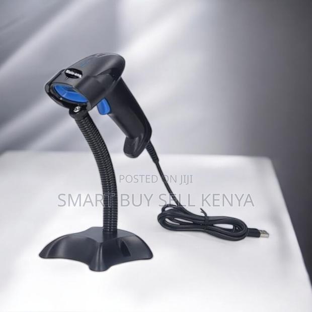 Usb Wired Handheld Barcode Scanner With Stand 300 Scans Per Second