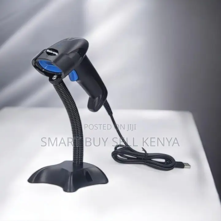 Usb Wired Handheld Barcode Scanner With Stand 300 Scans Per Second
