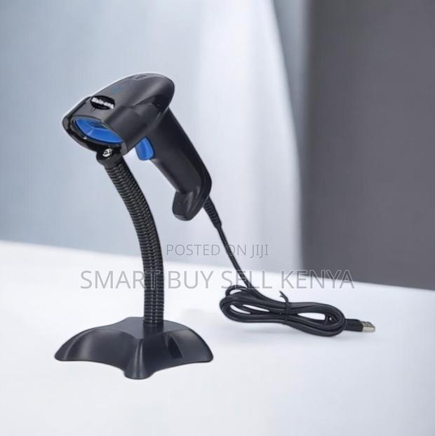Usb Wired Barcode Scanner With Stand Heavy Duty Build High Performance