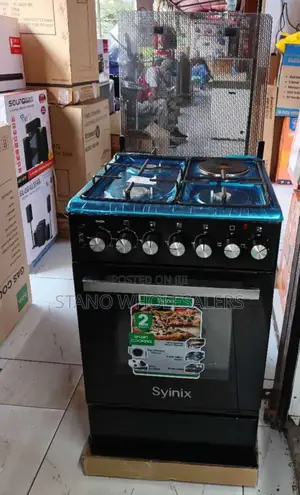 50×55 Syinix 3+1 Standing Cooker With Lectric Oven Cooker