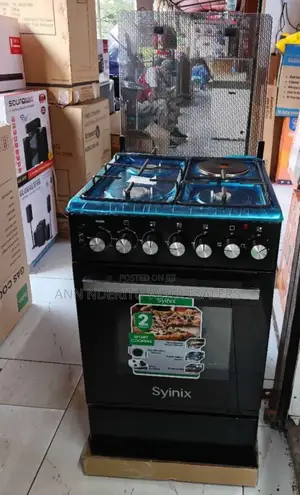50×55 Syinix 3+1 Standing Cooker With Lectric Oven Cooker