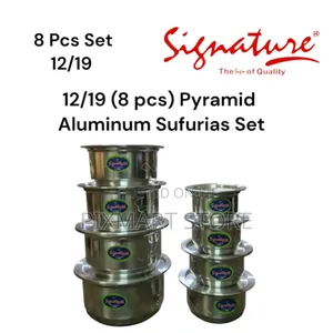 Premium 8-Piece Aluminum Sufuria Set - 12/19 Sizes