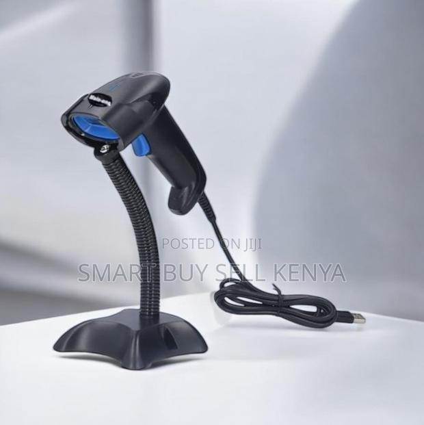 Usb Wired Laser Scanner With Stand Cost Effective Strong Quality Unit