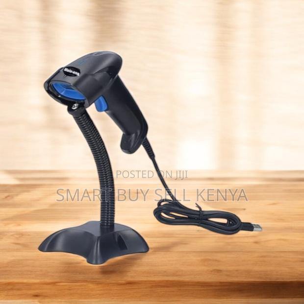 Usb Laser Pos Barcode Scanner With Stand Durable Body Construction