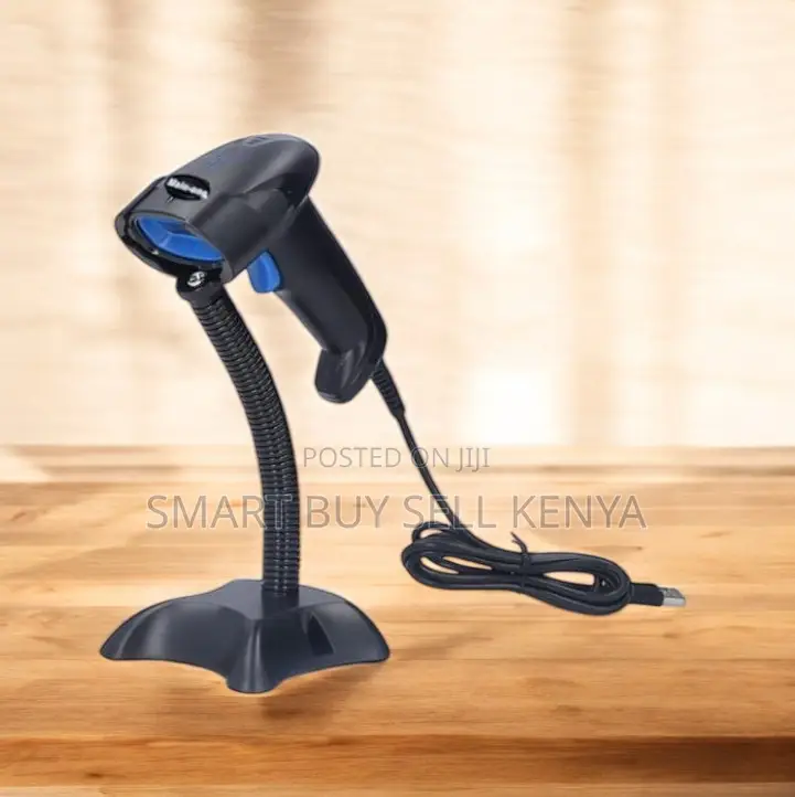 Usb Laser Pos Barcode Scanner With Stand Durable Body Construction