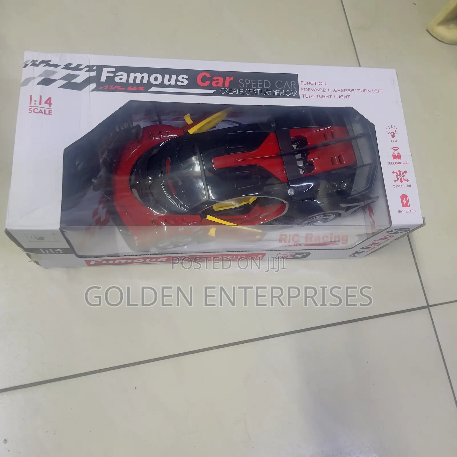 Red Rc 1:14 Famous Speed/Racing Car With Remote Control