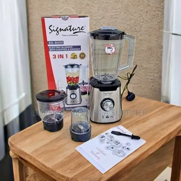 Compact Signature 3 in 1 Multi Purpose Blender Grinder and Chopper