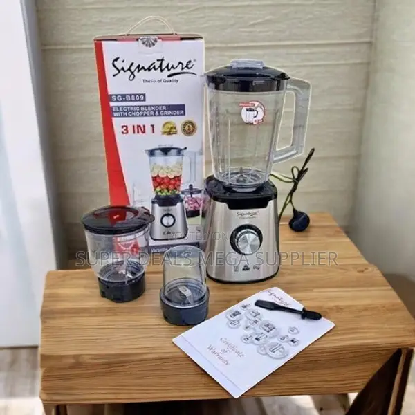 Versatile Signature 3 in 1 Blender With Grinder and Chopper Combo