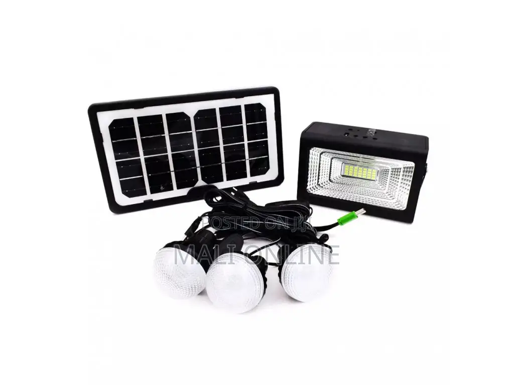 30w Solar Lighting Kit With Power Bank 3 Led Bulbs USB Charging Cl-03