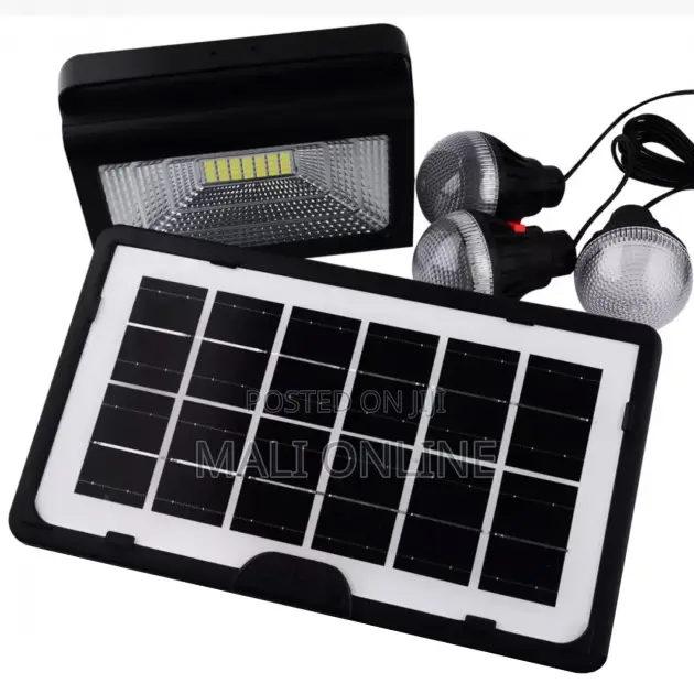 30w Solar Lighting Kit With Power Bank 3 Led Bulbs USB Charging Cl-03