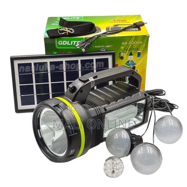 Solar Kit Lighting System Solar Panel Mp3 Fm Radio Bluetooth, 3 Bulbs