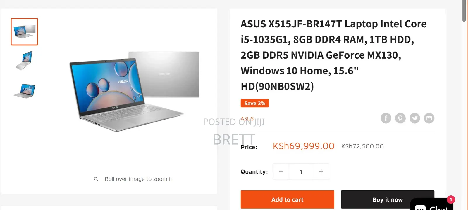 Laptop Asus 8GB Intel Core i5 HDD 1T