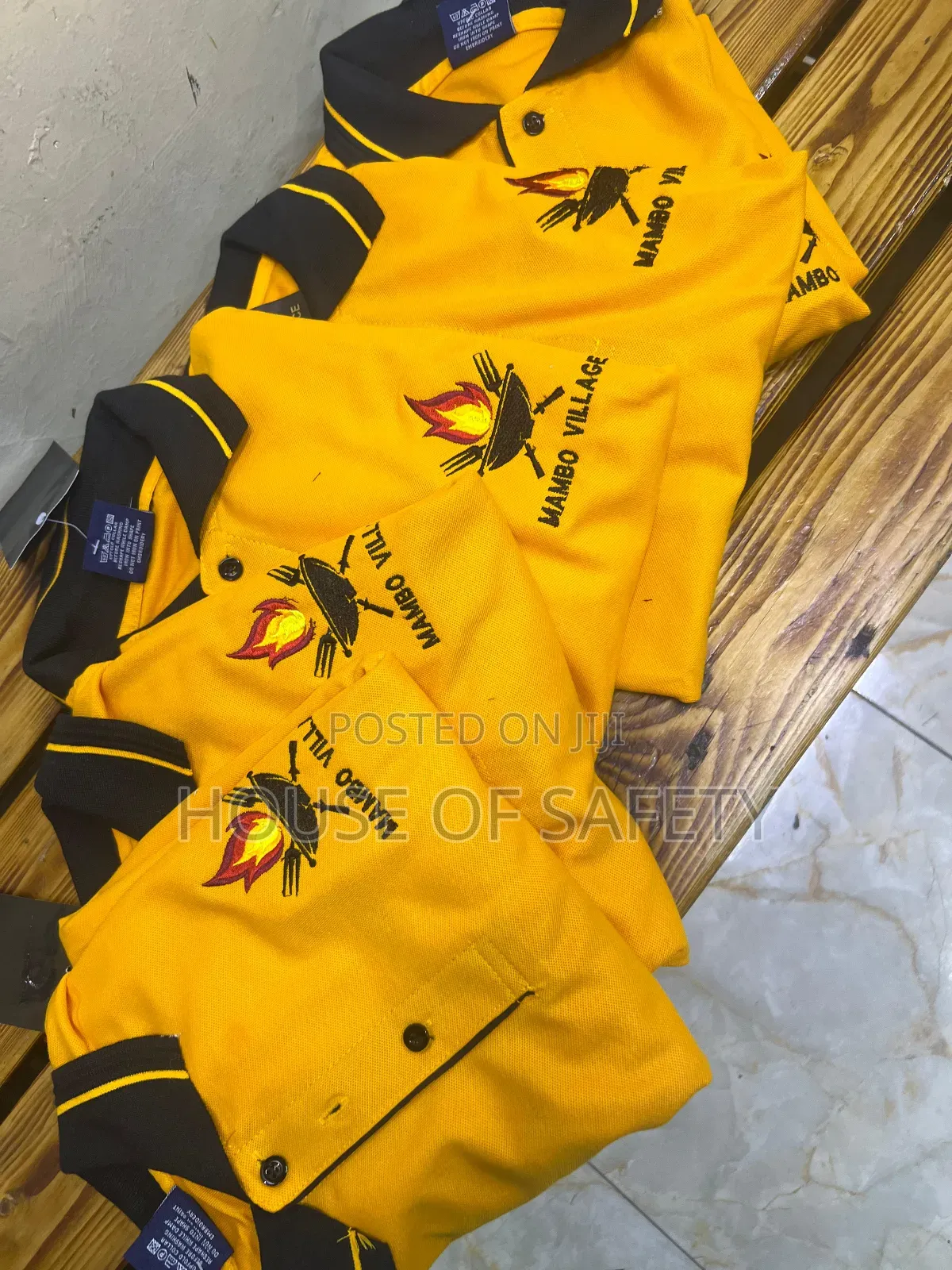Mastand Yellow With Black Collar Tshirts