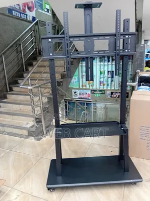 High Adjustable Mobile Tv Stand With Wheels