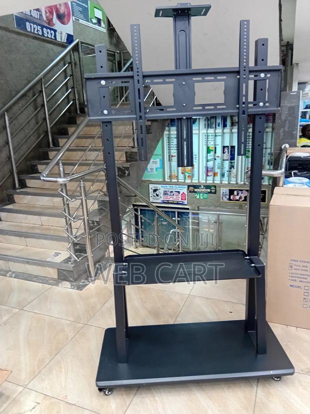 High Adjustable Mobile Tv Stand With Wheels