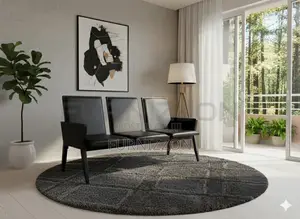 Elegant 3-Seater Pu Padded Black Bench