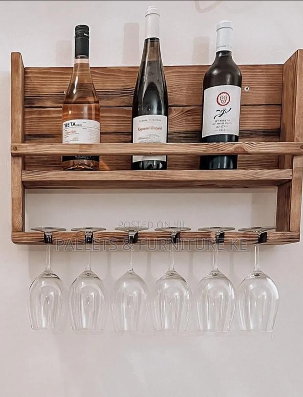 Pallet Wine & Glass Rack