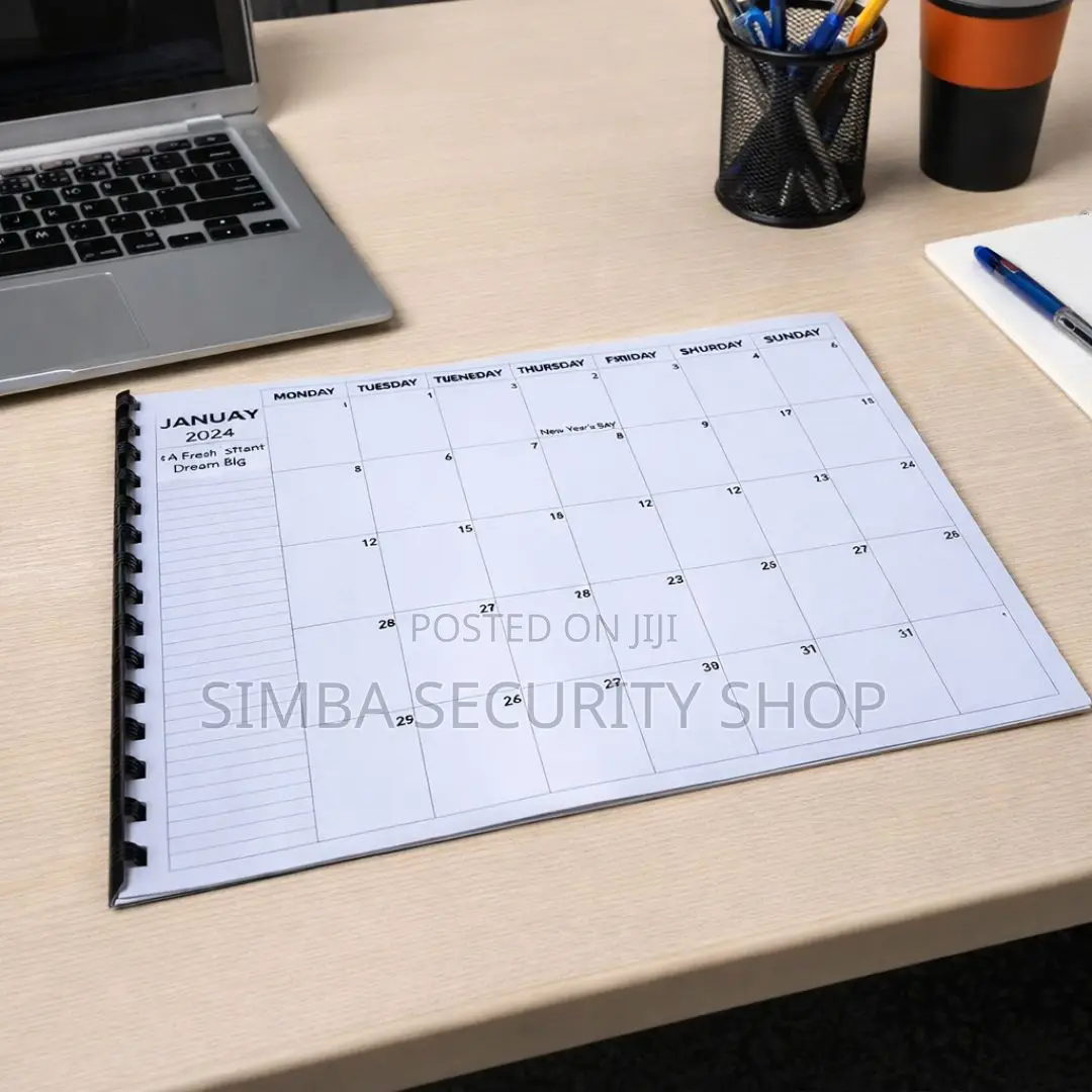 2026 A4 Monthly Calendar Desk Planner Writable Agenda Journal Memo