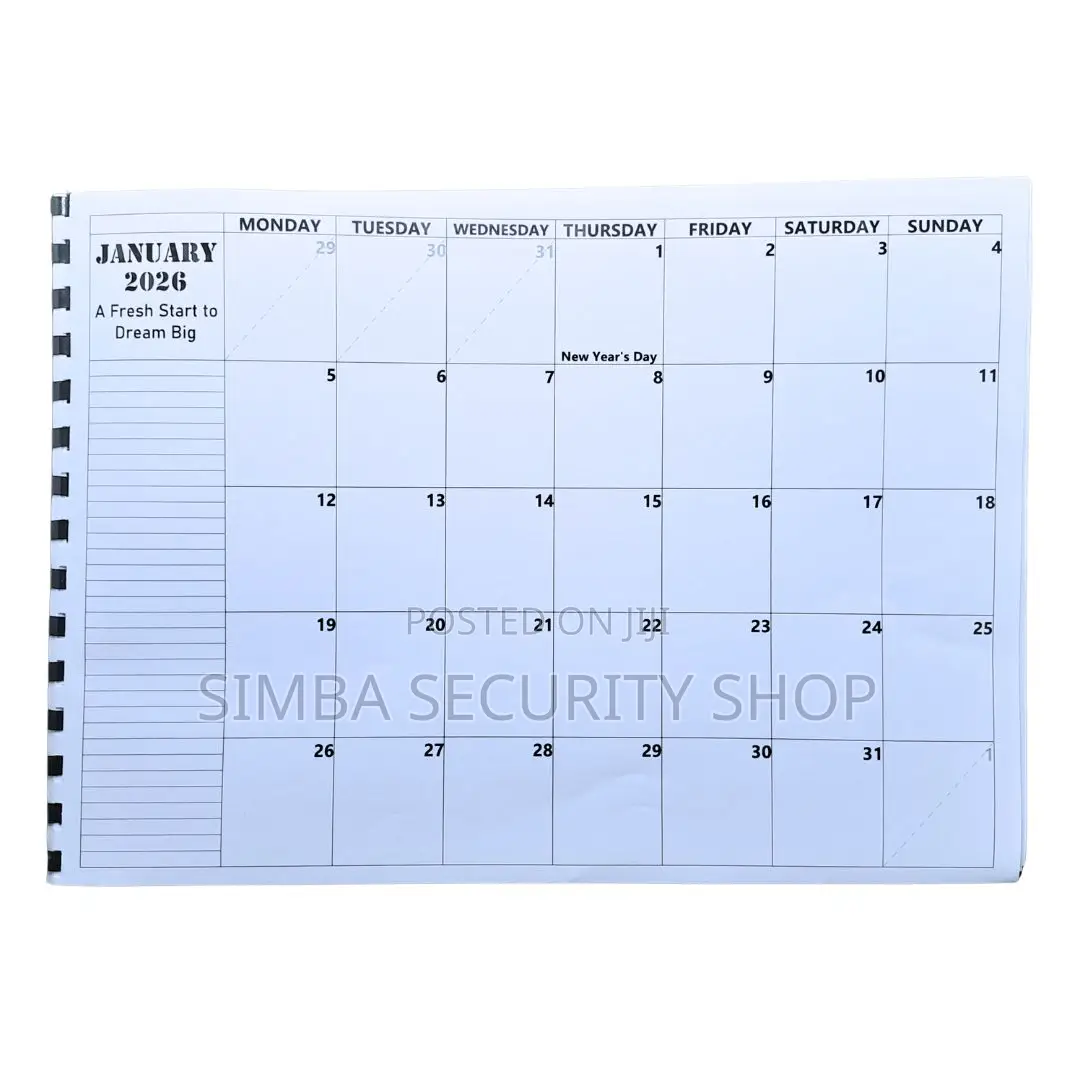 2026 A4 Monthly Calendar Desk Planner Writable Agenda Journal Memo