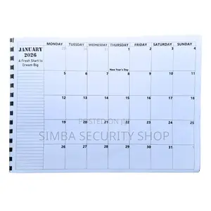 2026 A4 Monthly Calendar Desk Planner Writable Agenda Journal Memo
