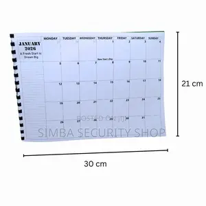 2026 A4 Monthly Calendar Desk Planner Writable Agenda Journal Memo