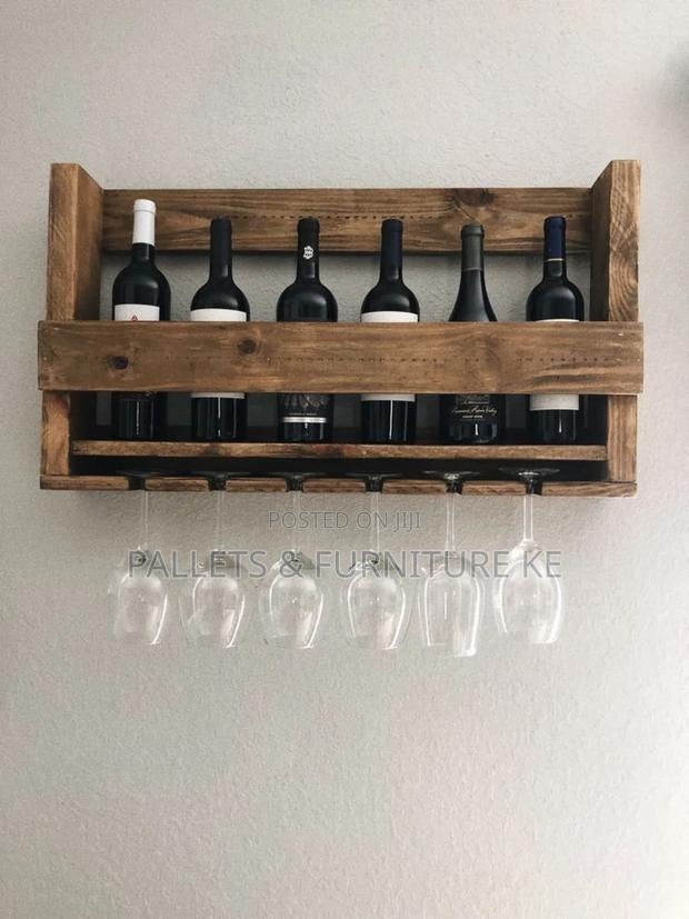 Wine Bottle & Glass Display Rack $34