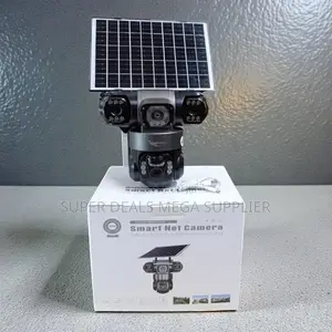 Waterproof and Durable 4g PTZ Rotating Triple Lens Solar CCTV Camera