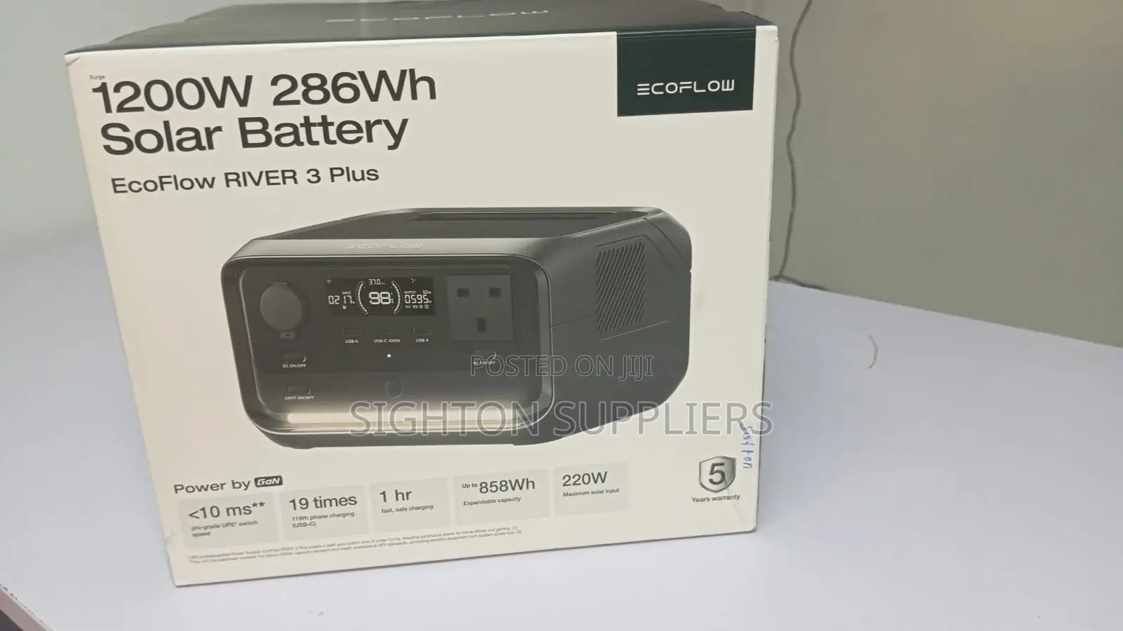 Ecoflow River 3 Plus – Portable Power Station (286wh, 600w)