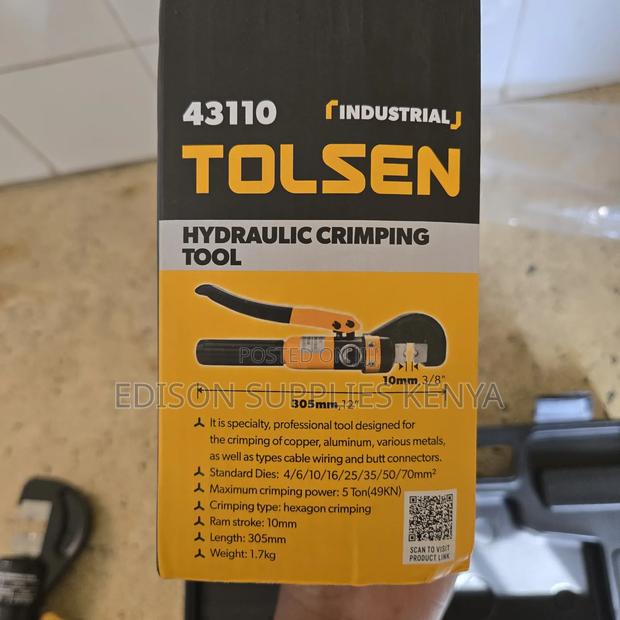 Tolsen Hydraulic Crimping Tool Hand Crimper Tool Cable Railing Kit 12" - thumbnail 10