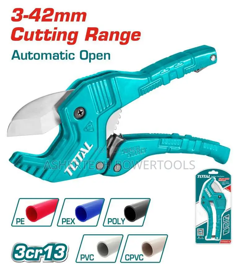 Total Tht534216 PVC Pipe Cutter
Length:193mm