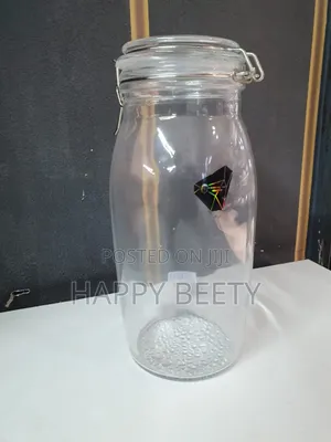 *Clear Glass Storage Jars With Clamp Lid*