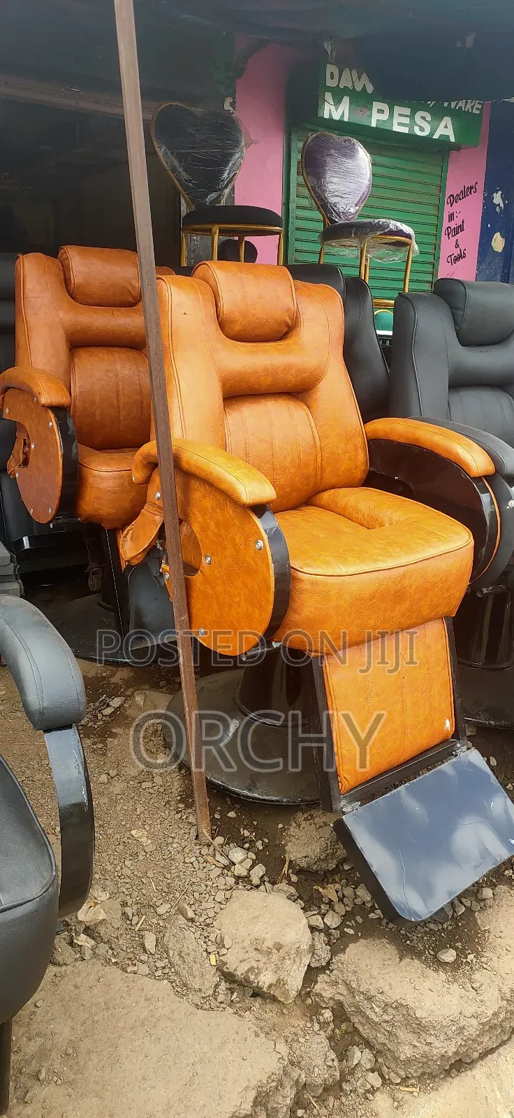 Brown Kinyozi Seats