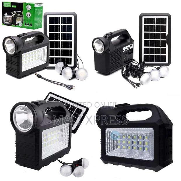 Gdtimes Gd-101 Portable Solar Lighting System With 3 Led Lights - main view