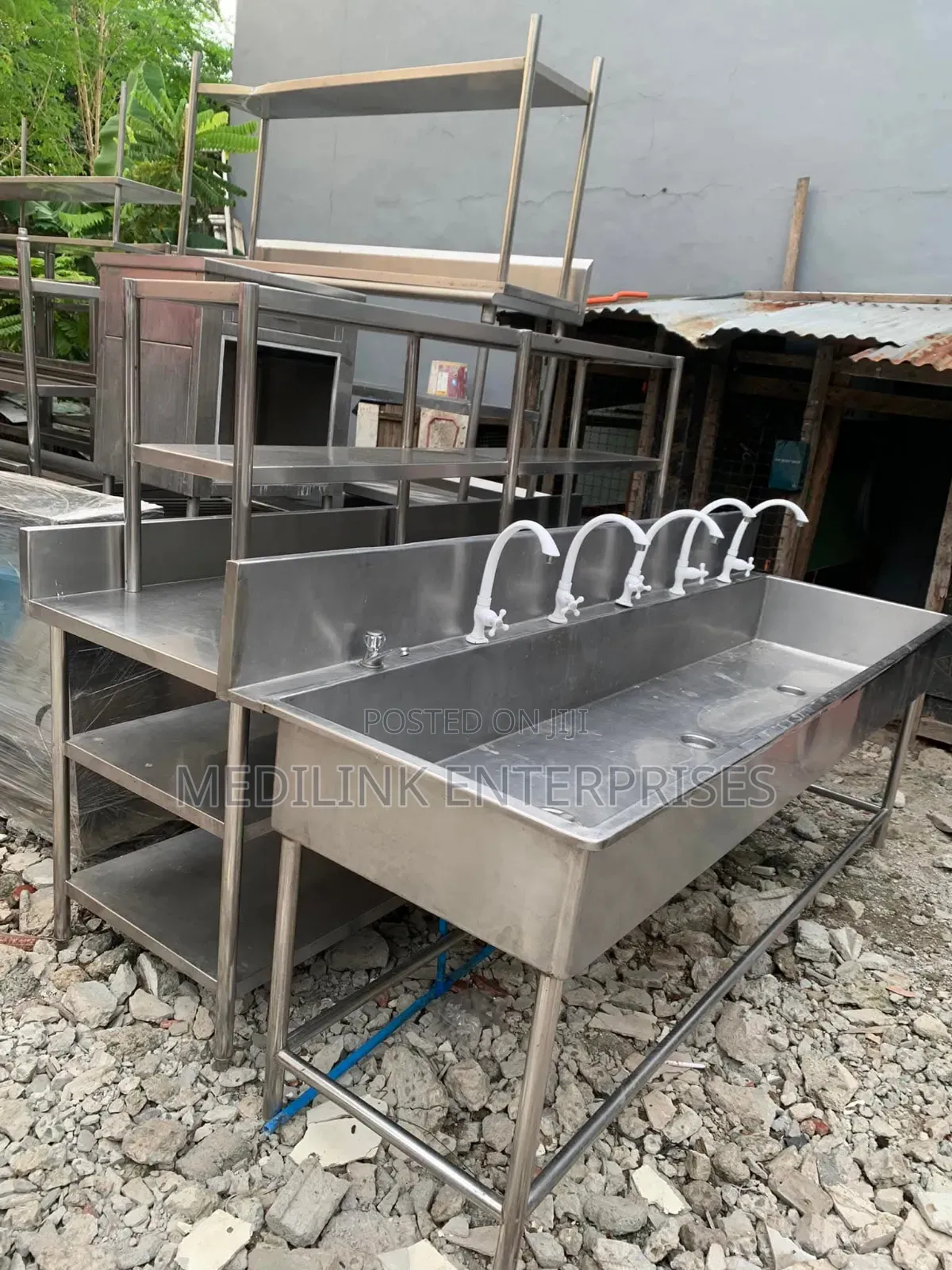 Ss304 Stainless Commercial Washing Bay Sink