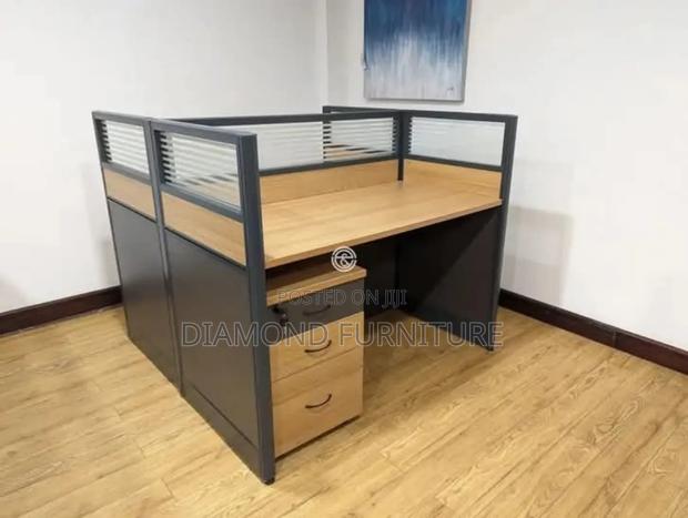 Modern Office Workstation / Office Cubicle Desk - main view