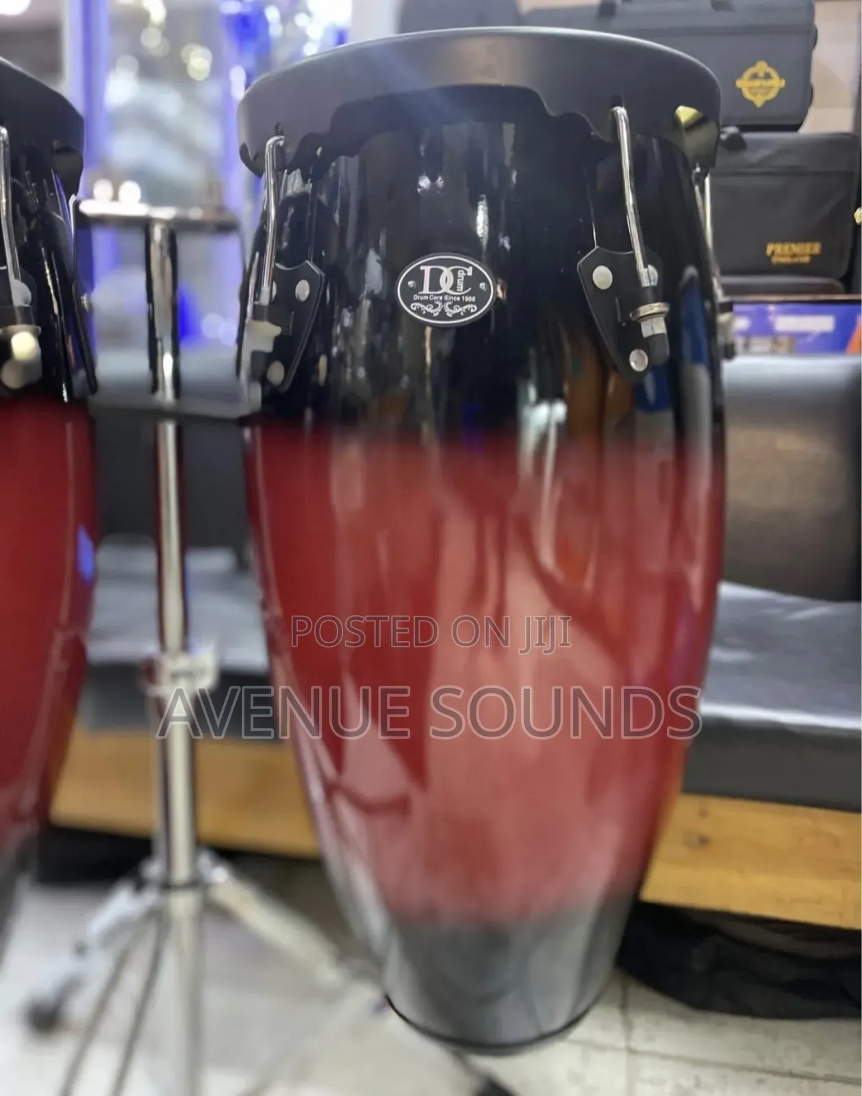 Pair Of Conga Drums With A Double Stand