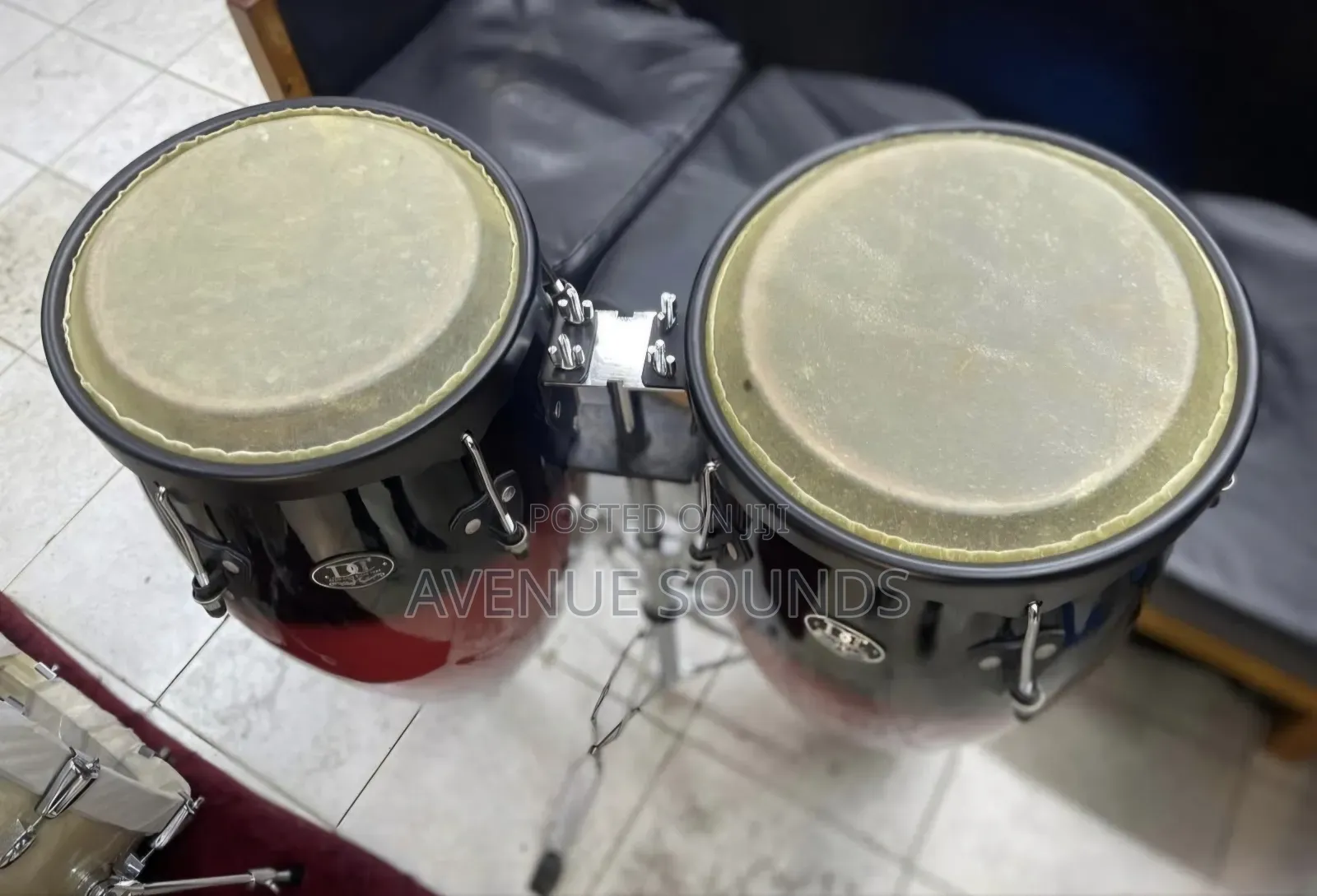 Pair Of Conga Drums With A Double Stand