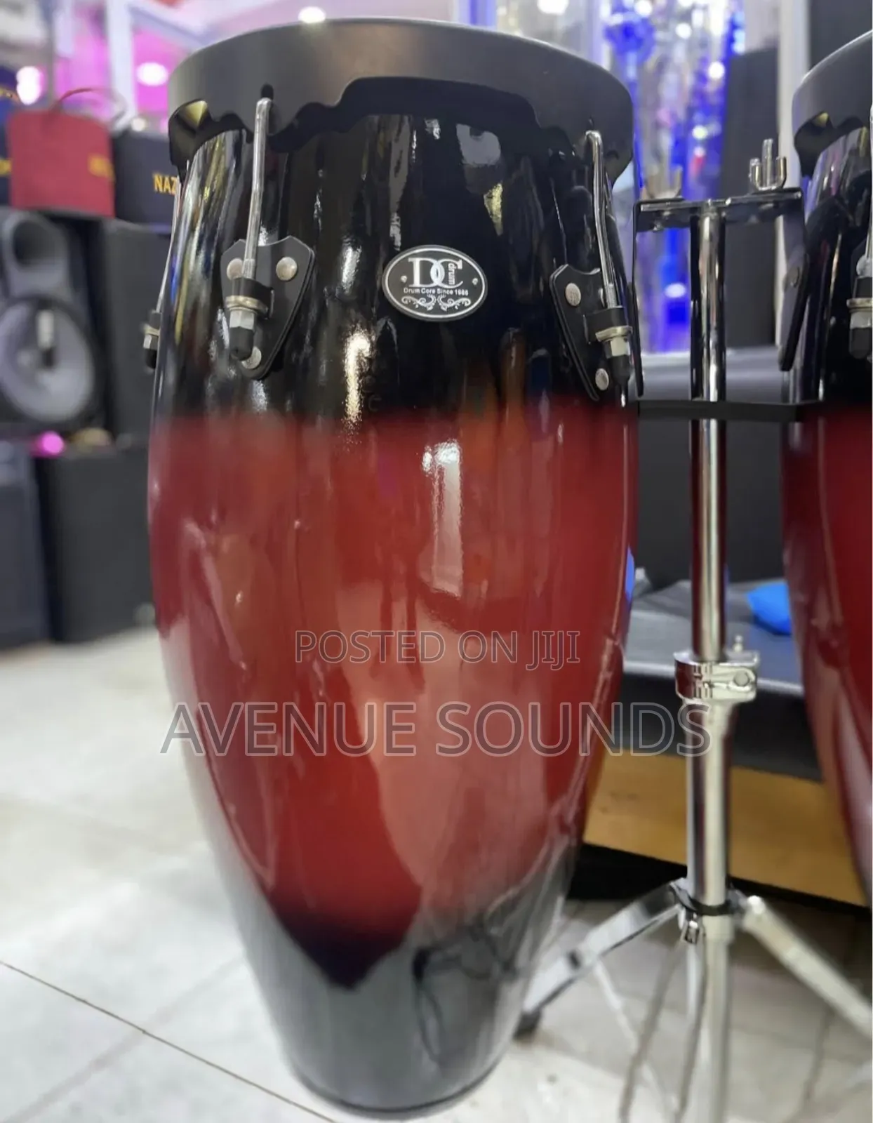 Pair Of Conga Drums With A Double Stand