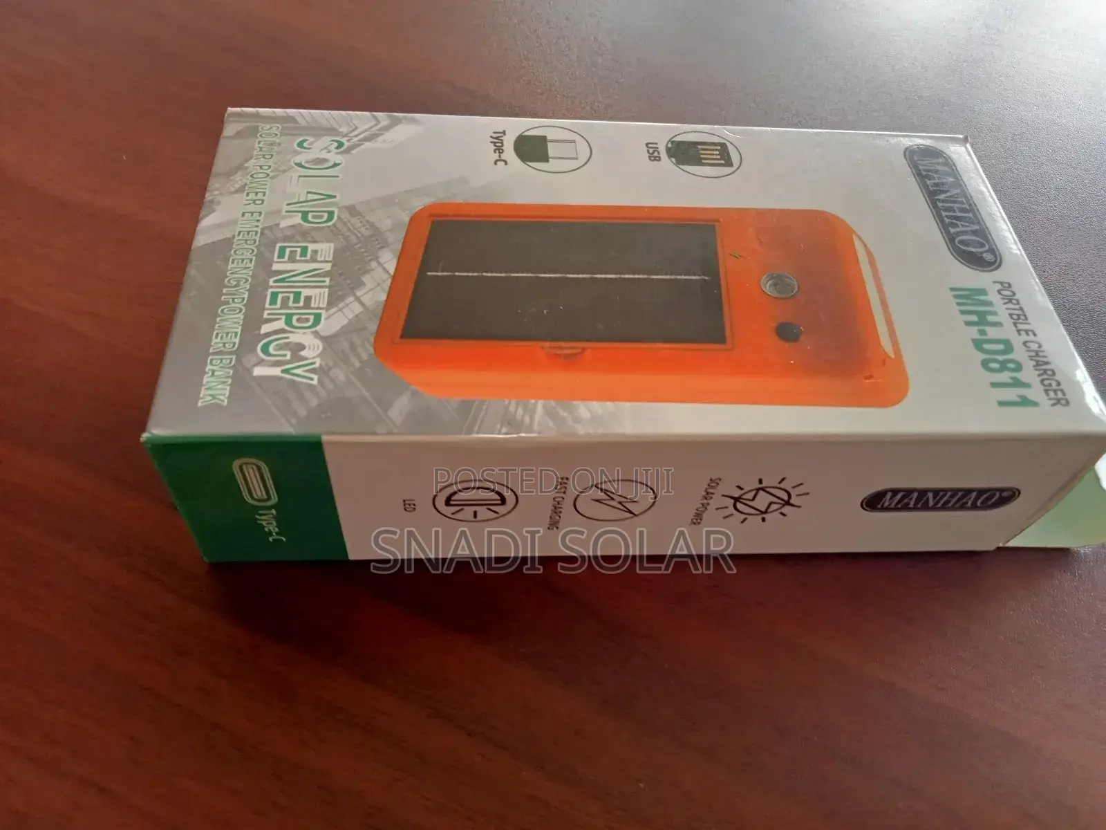 Portable Solar Li-Ion Battery Charger Power Bank