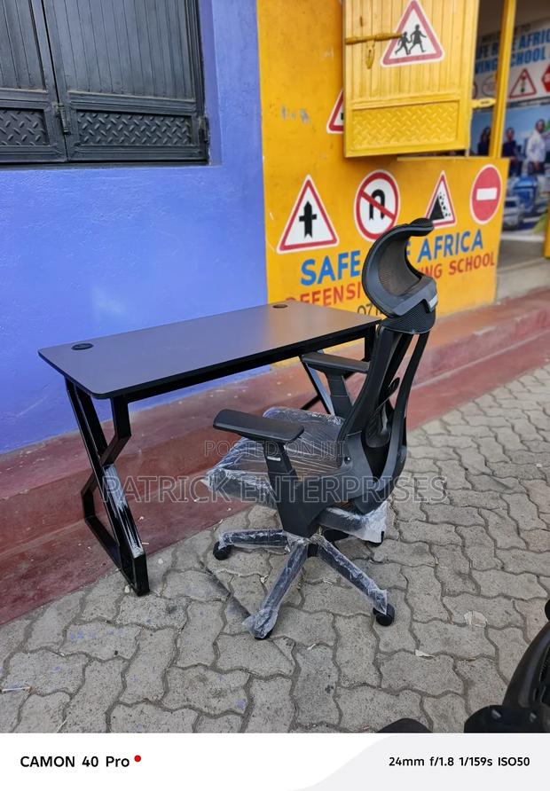 1.2 Mtrs Metallic Office/Study Desk + Ergonomic High Back Office Chair - thumbnail 3
