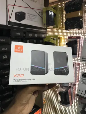 Kisonli X32 Usb Computer Speakers-Stereo Sound With Bass Dial Volume