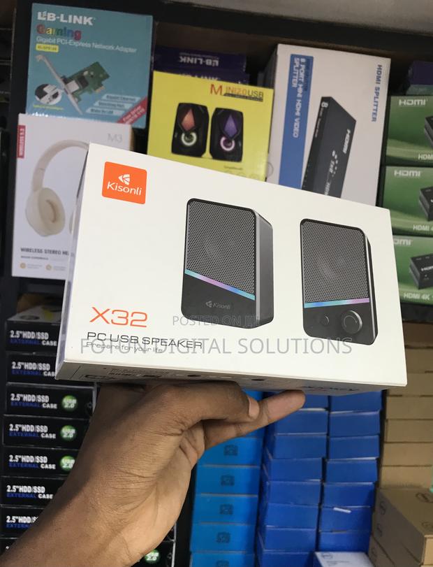 Kisonli X32 Usb Speakers With Enhanced Bass-for Gaming Media Playback