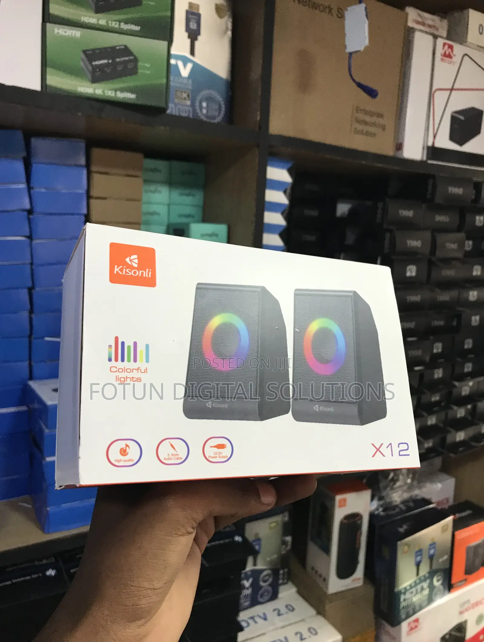 Plug Play Kisonli X12 Usb Speakers - No Drivers, for Pc, Mac, Ps4
