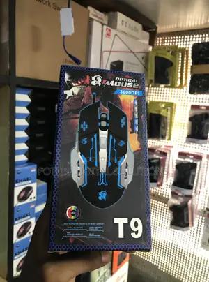 T9 Gaming Mouse Wired Optical - 7200 Dpi, RGB Lighting, 7 Buttons