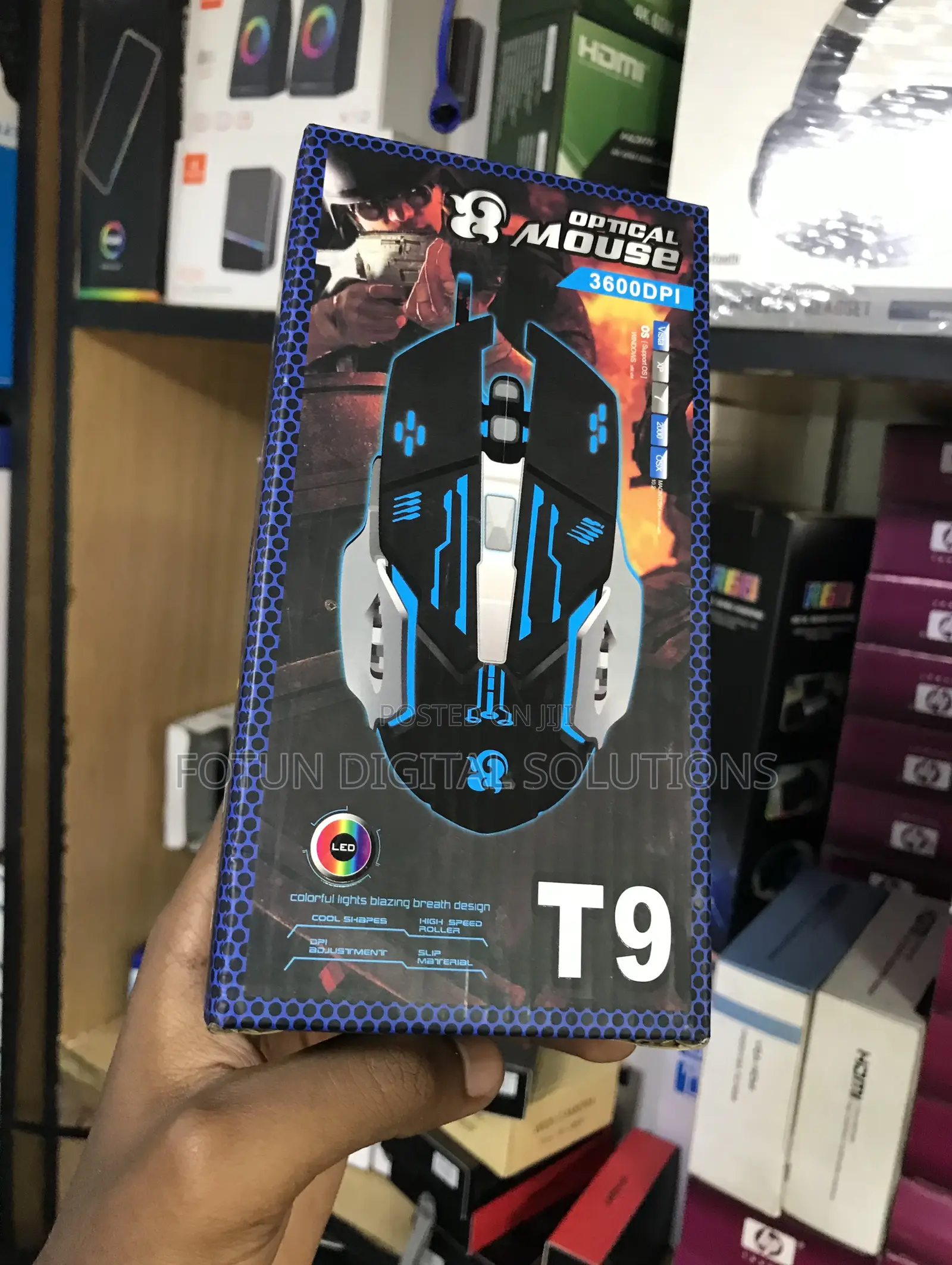 T9 Wired Gaming Mouse 3600 Dpi - Perfect Balance of Speed Control